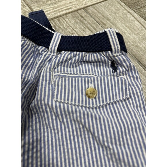 Ralph Lauren Belted Blue Striped Dress Pants Infant 24 Months - Picture 2 of 6